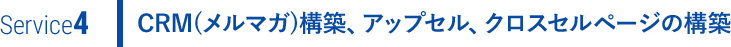 CRM(メルマガ)構築、アップセル、クロスセルページの構築