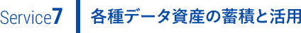 各種データ資産の蓄積と活用